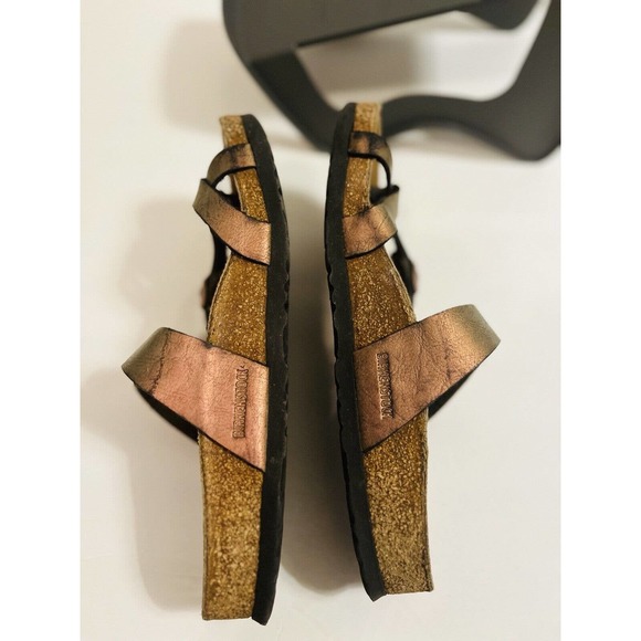 Birkenstock Womens Mayari Sandal Size 38 Rose Gold Leather Shoe - Picture 2 of 5